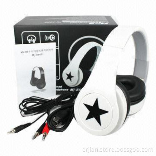 Wireless MP3 Player Headphones, Supports TF Card, FM Radio, OEM Orders Welcomed